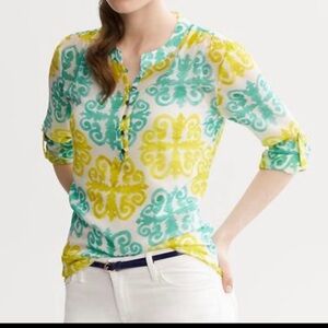 Banana Republic Milly Collection Pop Over Blouse 2P